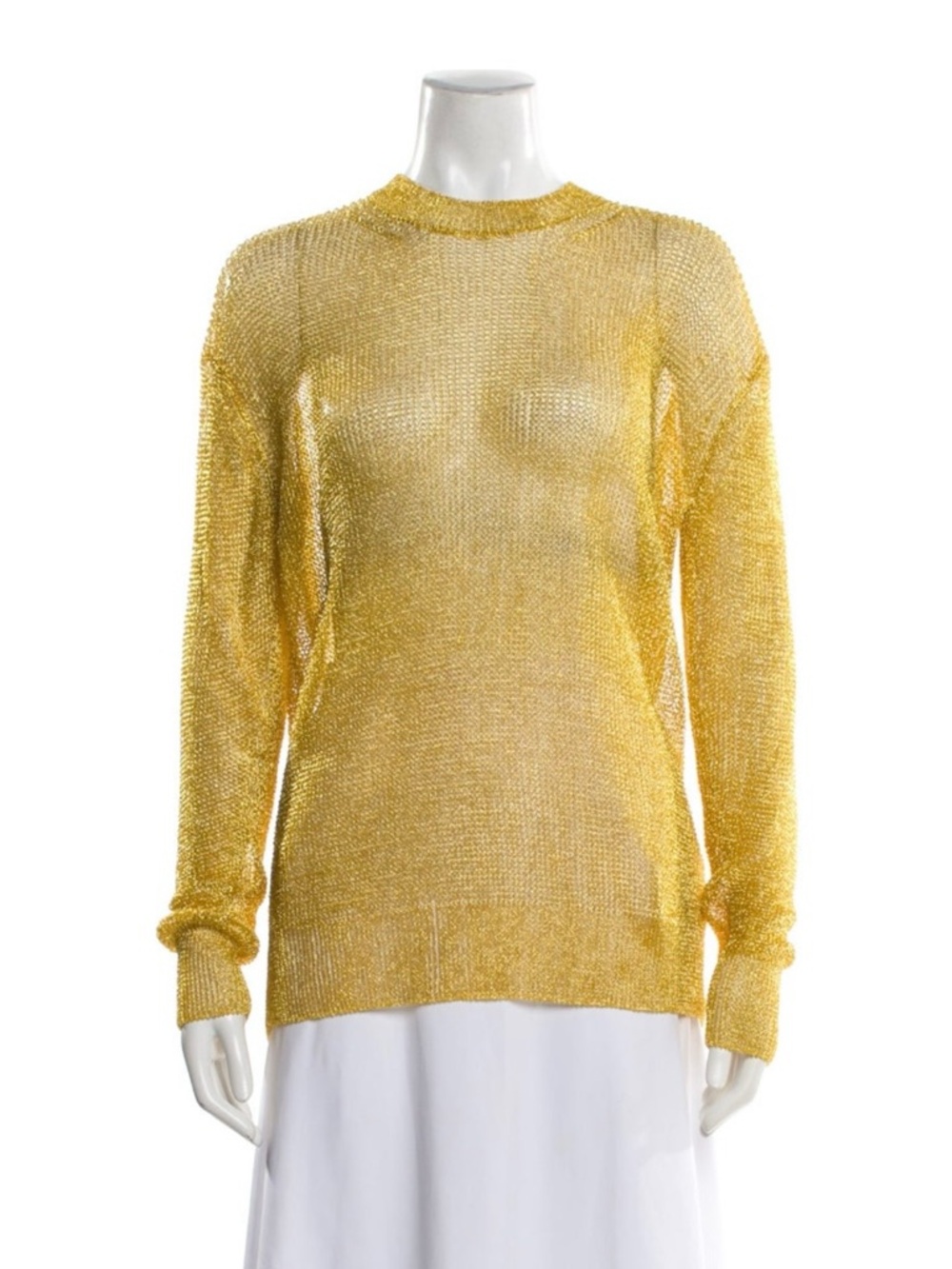 Comme des Garcons Metallic Gold Knit Sweater